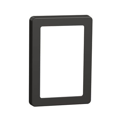 Lauritz Knudsen LK FUGA Base 63 design ramme i koksgrå, 1½ modul bredde, vist lige forfra.