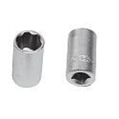 Wareco 1/4" Superlock topnøgle i 10mm størrelse, vist fra to forskellige vinkler på en hvid baggrund.