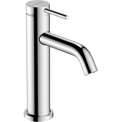 Hansgrohe Tecturis S 110 håndvaskarmatur i skinnende krom finish, vist med et 1-grebs betjeningsgreb og moderne, lige tud.