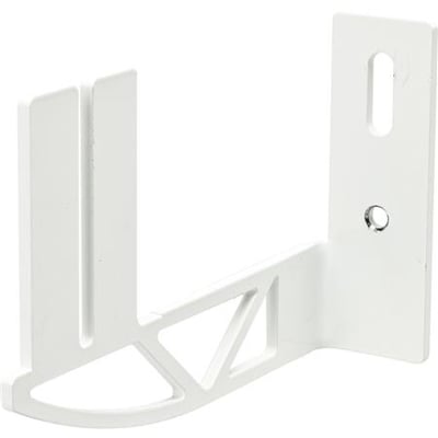 Hudevad RIOpanel vægbæring til lavkonvektor, bred model i hvid RAL 9010, beregnet til LKx-3x modeller.