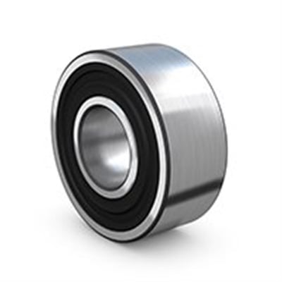 SKF 2307 sfærisk kugleleje med E-2RS1TN9 specifikation, fremstillet af rustfrit stål med sorte gummitætninger.