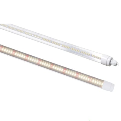 LEDlife Pro-Grow 2.0 vekstsett med to hvite LED-vekstlamper og synlige dioder i forskjellige farger.