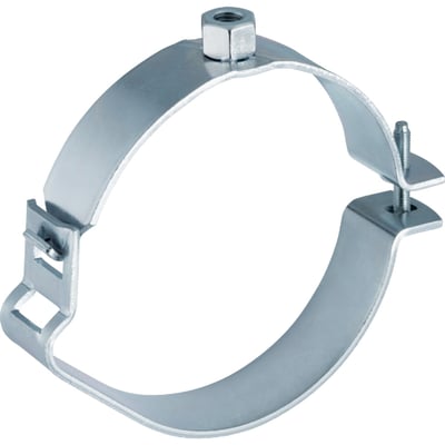 Geberit M12 rørbærer i metal med en diameter på 56 mm, klar til glidemontering af rør.