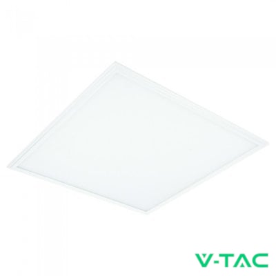V-TAC Smart LED-panel på 60 x 60 cm med hvit kant, vist skrått forfra med V-TAC-logo nederst.