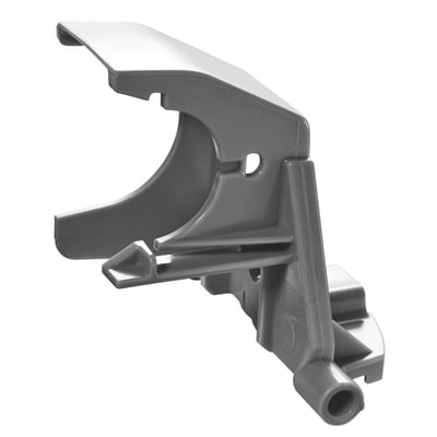 Grå holder til Grohe sanitære systemer og keramik med synlige monteringsdetaljer.