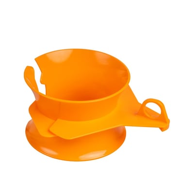 Prysmian kabeltragt til loft i klar orange plast, designet til at beskytte kabler i nedhængte lofter.