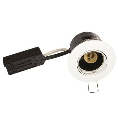 Scan Products Alda hvid mat indbygningsspot med GU10 fatning og skrueløs terminalboks.