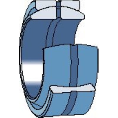SKF GE 20 ES-2RS ledleje med 20mm indre, 35mm ydre og 16mm bredde, vist med lukket 2RS udførelse.
