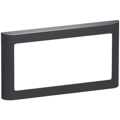 Lauritz Knudsen LK FUGA Soft 63 vandret designramme i koksgrå med plads til 1x2 moduler.