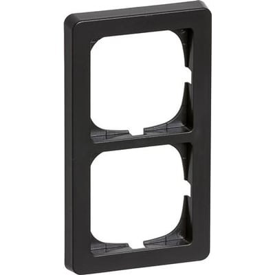 LK FUGA Baseline 63 ramme i koksgrå, 2 modul, med plads til to 1-moduls indsatsenheder.