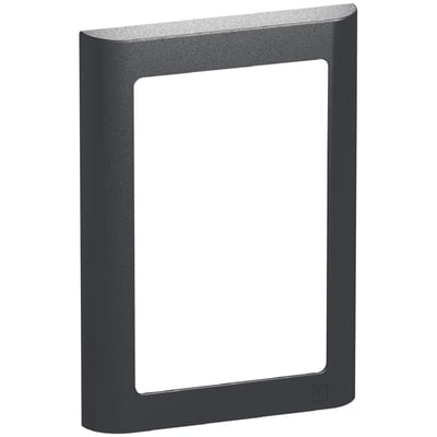 LK FUGA Soft 63 designramme i koksgrå med plads til 1½ modul, fremstillet i robust plast.