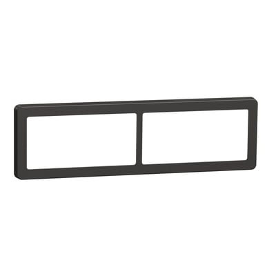 LK FUGA Base 63 designramme i koksgrå med plads til 2x2 moduler, vist forfra.