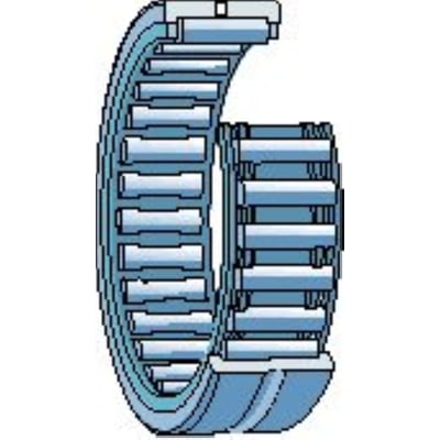 SKF nåleleje NK 30/30 TN, model uden inderring med 30x40x30 mm dimensioner, vist med blå nuancer og tydelige nåle.