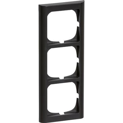 LK FUGA Softline 63 ramme til 3 moduler lodret monteret, koksgrå.