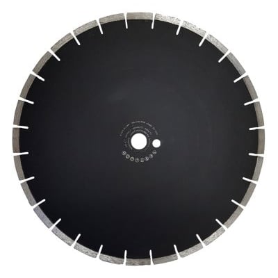 Carat asfalt klinge Ø400x25,40mm fra økonomiserien, ideel til asfalt og abrasive materialer, fremviser en sort klingeskive med segmenter.