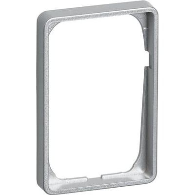 LK FUGA Baseline 50 ramme i stålmetallic, 1½ modul, med en minimalistisk og slank kantprofil.