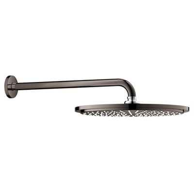 Grohe Rainshower Cosmopolitan hovedbruser i poleret hard graphite med 310 mm brusehoved og 380 mm brusearm.