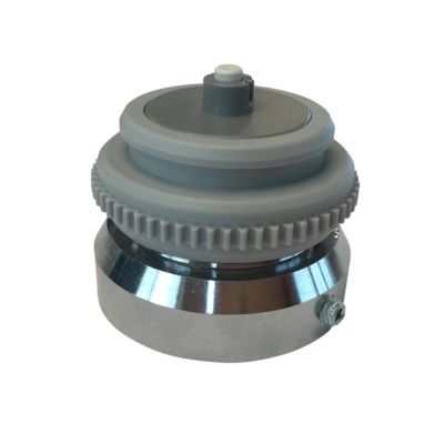 Pettinaroli adapter VA72 i metal og grå plast til montering af telestater på Danfoss ventiler.