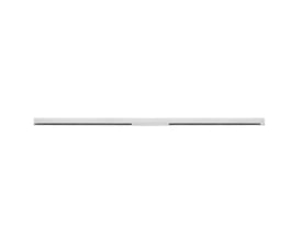 Enkel, hvid Nordic Aluminium Skagen lysskinne til loftmontering, vist horisontalt på en hvid baggrund.