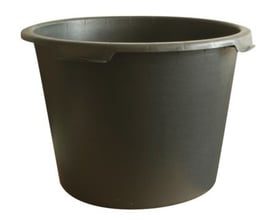 Sort rund murerbalje på 40 liter med diameter 51,5 cm, fremstillet i kraftigt og fleksibelt materiale.