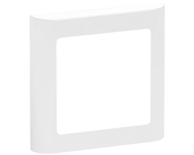 LK FUGA Soft 63 design ramme, 1 modul, i hvid plast med bløde afrundede kanter.