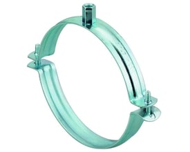 Fischer SaMontec FRSN rørbøjle i el-galvaniseret stål til rør Ø123-128 mm med M8/M10 kombigevind.