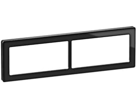 Sort LK FUGA Pure dobbelt designramme uden midtersprosse, 2x2 modul, med blanke kanter.