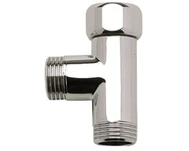 Grohe T-stykke i forkromet messing med 1/2" omløber og to 1/2" nipler til brug ved kar- og brusebatterier.