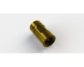 JCH 3/4" kontraventil type 2190 vist som en 3D-rendering i messing med tydelige JCH-logoer og gevinddetaljer.