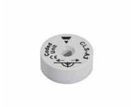 Carlo Gavazzi-magnet til magnetisk detektor, Ø20 x 10 mm, vist som en rund, lys skive med en åpning i midten.