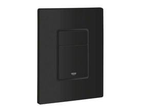 Grohe Even betjeningsplade i mat sort ABS plast, måler 156x197 mm til 2-skyls og start/stop funktion.