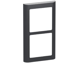 LK FUGA Soft 63 lodret designramme i koksgrå til 2 moduler, fremstillet af holdbart materiale.