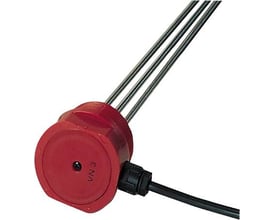 Carlo Gavazzi niveauføler VNYI 2 med 2 rustfri stålelektroder og 5m kabel, i rød nylon.