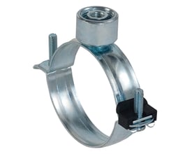 Fischer SaMontec FRSN rørbøjle i elforzinket stål til rør Ø40-43 mm med kombigevind M10/M12.