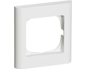 LK FUGA Softline 68 ramme i hvid, en modul bredde og højde, med bløde afrundede kanter.