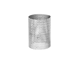 Syrefast filter til snavssamler 2" med en maskevidde på 1mm og en diameter på 53,5mm. Filteret er lavet af rustfrit stål og er cylinderformet med mange små huller.