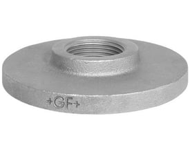 Georg Fischer galvaniseret gevind flange 1¼" i blødstøbt støbejern med indvendigt gevind og uboret krave.