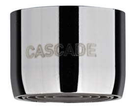 Grohe Mousseur med indvendigt gevind M 22 x 1, med 'CASCADE' præget på den skinnende krombelægning.