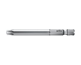 Wiha bits i 90 mm længde med 1/4" greb og TORX T10 profil i stål.