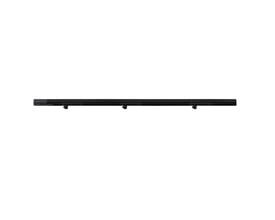 Sort Nordic Aluminium Skagen lysskinne, 2 meter lang, med tre sorte pendeladaptere monteret.