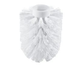 Grohe Start toiletbørstehoved i hvid, vist med børsterne pegende fremad mod kameraet.