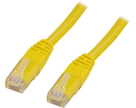 Deltaco U/UTP Cat6 patchkabel i gul farve med to RJ45-stik, 0,7 meter langt halogenfrit netværkskabel.