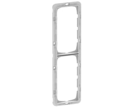 Grå teknisk monteringsramme fra LK FUGA i 2x2 modul størrelse, fremstillet af halogenfri plast.