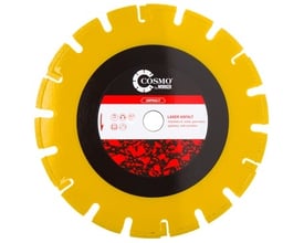 Worker 'Laser Asfalt' diamantklinge, Ø350 mm, med tydeligt synlige laser-svejsede segmenter til skæring i asfalt og beton.