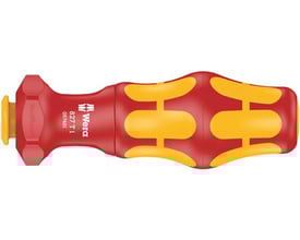 Wera 827 T i Kraftform Turbo håndgreb i rød og gul, 9 x 125 mm, med tydeligt Wera logo og modelinformation.