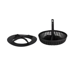 DAFA undertagsventil i plast vist samlet og adskilt, med en diameter på 145 mm.