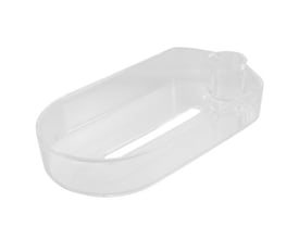 Oras sæbeskål til Sensiva med traditionel montering, fremstillet af gennemsigtig plast.