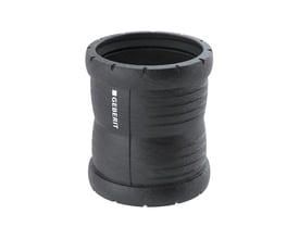 Geberit Silent-Pro skydemuffe i sort PP MX materiale med 50 mm diameter til afløb i bygninger.