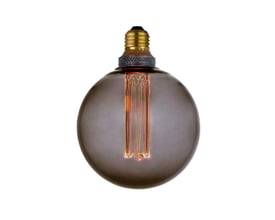 Halo Design COLORS DIM LED Globe G125 SMOKE pære med E27 sokkel og røgfarvet glas.