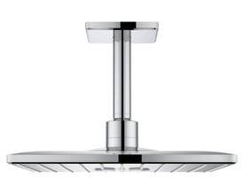 Grohe Rainshower SmartCube 310 mm hovedbruser med 142 mm loftmontering i skinnende krom.